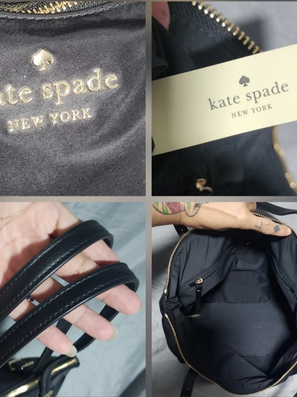 Kate Spade New York Watson Lane Maya Black Nylon Tote Bag Shoulderbag Purse